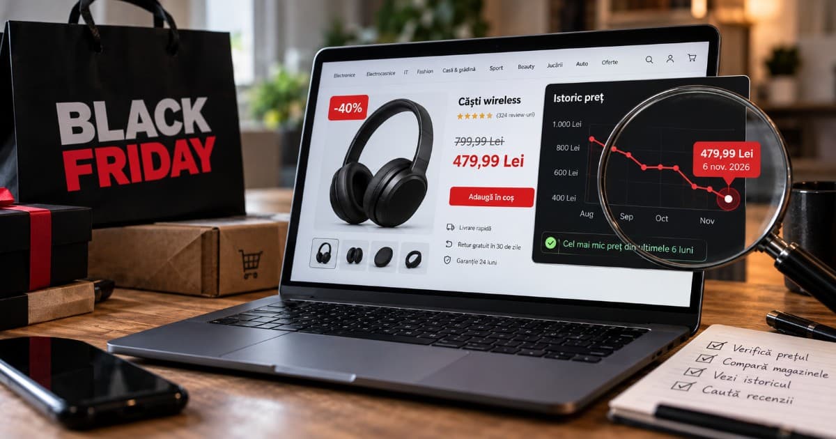 Reduceri reale sau false de Black Friday: cum verifici prețul în 2026